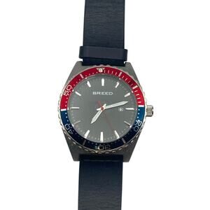 Breed Ranger Men's Watch 45mm - Fresh Battery - Pepsi Red Blue Date WR 5ATM